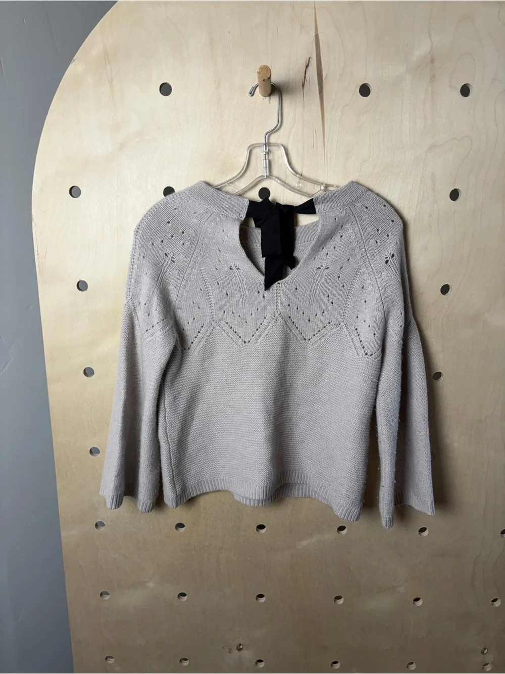 Autumn Cashmere 100% Cashmere Pointelle Knit Sweater – XS